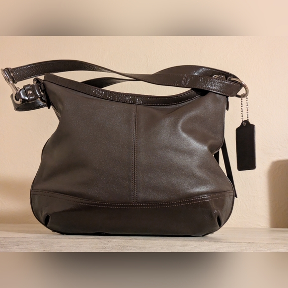 Coach Bag 19726 Beautiful Vintage Mahogany Brown Leather Bag Excellent Condition - Picture 3 of 13